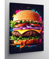 Kanvas Tablo Büyük Burger Keyfi