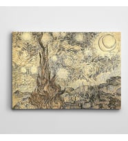 Vincent Van Gogh Starry Night Drawing Kanvas Tablo