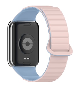 Lexroo Xiaomi Mi Band 8 Pro Silikon Kordon KRD-105 Strap Kayış - Pembe-Mavi