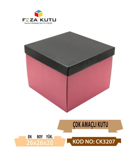 26x26x20 Çok Amaçlı Kutu Karton Kutu Pasta Kutusu (10 Adet)