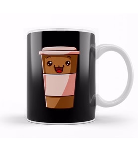 Kawaii Coffee Cup Funny Anime Caffeine Japanese Kupa Bardak Porselen