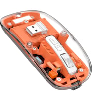 ScHitec M377 Ultra Sessiz 3 Bağlantı Modlu 2xBluetooth Kablosuz Bağlantı + 2.4Gh Gaming Type-C Şarjlı Mouse Turuncu