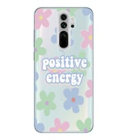 Redmi Note 8 Pro Uyumlu Positive Energy Tasarımlı Şeffaf Telefon Kılıfı