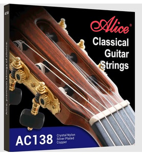 Alice AC138-N Klasik Gitar Tel Seti - Crystal Nylon (Profesyonel - Normal Tension)  Ultra Şeffaf Kristal Naylon Tizler, Parlak ve Keskin Ses Projeksiyonu  Ölçü: 4/4 Klasik Gitarlar İçin (6'lı Tam Takım Set)