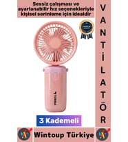 #Vantilatör Kompakt Sessiz Yoğun Üflemeli 3 Kademeli Ayarlanabilir Şarjlı Mini El Fanı Vantilatör
