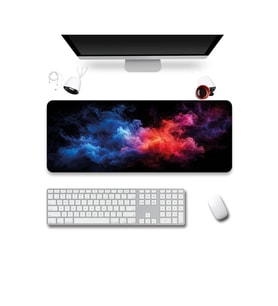 SonicTouch Klavye Mousepad 40x90cm Dikişsiz Pürüzsüz Sıvı Geçirmez Kaymaz Taban Kromatik Sis