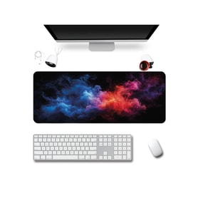 SonicTouch Klavye Mousepad 40x90cm Dikişsiz Pürüzsüz Sıvı Geçirmez Kaymaz Taban Kromatik Sis