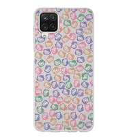 Samsung Galaxy A12 Uyumlu Kapak Hello Kitty Tasarımlı Şeffaf Silikon Kılıf