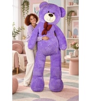 Pandamkee 200 cm Papyonlu Büyük Ayıcık (%100 Yerli) (Mor)