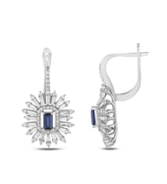 6.90 Karat Safir Pırlanta Küpe