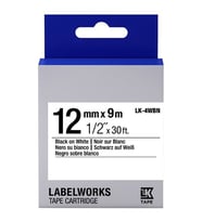 Tonersepeti Epson LK-4WBN Muadil Standart Etiket Kartuşu Siyah Beyaz 12 mm C53S654021