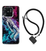 Xiaomi Redmi Note 7 8 9 Pro 10 2022 10 Pro 10S Kılıf Boyun Askılı Silikon Astronot Signs 1753