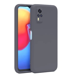 Vivo Y53s Kılıf Nano İçi Kadife Silikon - Gri