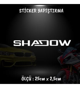shadow yazı etiket sticker - 2 adet çıkartma araba motosiklet kask atv tablet pc buzdolabı otomobil bilgisayar uyumlu