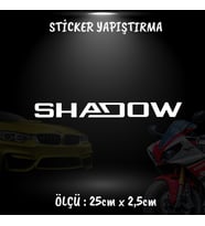 shadow yazı etiket sticker - 2 adet çıkartma araba motosiklet kask atv tablet pc buzdolabı otomobil bilgisayar uyumlu