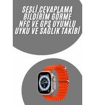 Mey İthalat® Yeni Nesil Akıllı Saat Android İos Uyumlu 49 Mm Nfc Özelliği Gps Takibi
