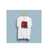 Oversize Keep It Real Graffiti Tasarım Unisex T-shirt (Beyaz)