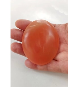 Turuncu Selenit Masaj Terapi Taşı - Oval