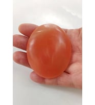 Turuncu Selenit Masaj Terapi Taşı - Oval