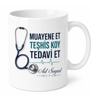 İsme Özel Muayene Et Teşhis Koy Tedavi Et Yazılı Doktor Kupası Hediye