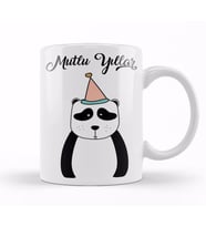 Sevimli Panda İle Mutlu Yıllar Kupa Bardak Porselen