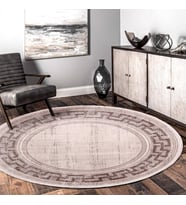 Halıca Beige 34043 Y İnce Bambu Yüksek Kalite Yuvarlak Salon Halısı