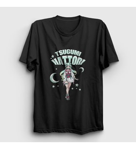 Presmono Unisex Siyah Hattori Tsugumi Anime Orient T-Shirt 484960tt