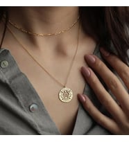 Kişiye Özel 925 Ayar Gümüş Tasarım Korsan Temalı Kolye (Gold)