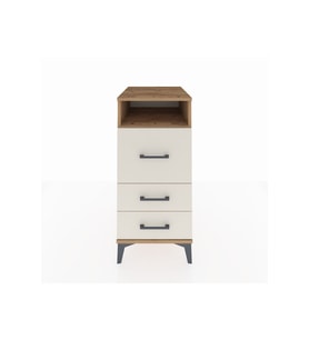 Kronos Komodin Tek Raflı 3 Çekmeceli 44x59x96 Çam-Aytaşı