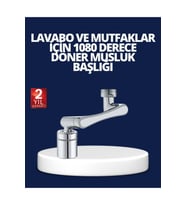 Esnek 1080° Musluk Başlığı 3 Eklemli Hareketli Su Modlu Lavabo Aparatı - KL8594-4670