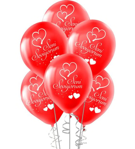 Seni Seviyorum Baskılı Balon –10 Adet