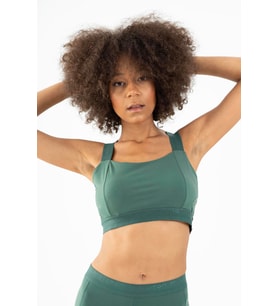 Maraton SlimFit Kadın Atlet Yaka Yeşil- Bra