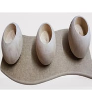 Hobi Adn 90043 Dekoratif Mumluk Ahşap MDF HAM CNC Kesim 3lü El Yapım