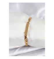 Mey İthalat® 316L Çelik Gold Renk Yazı Yazmaya Uygun Kadın Bileklik