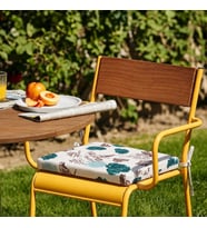 Sandalye Oturum Minderi Çiçekli 40x40x4 Bağcıklı Çıkarılabilir Kılıflı Çökme Yapmaz Yeşil