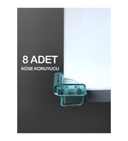 8 Adet Bebek Çocuk Masa Kenar Köşe Koruyucu PVC Köşe Koruma