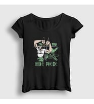 Presmono Kadın Siyah Zoro V2 Anime One Piece T-Shirt 136089tt