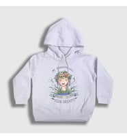 Presmono Unisex Çocuk Beyaz Basils Hope Anime Omori Kapüşonlu Sweatshirt 495978tt