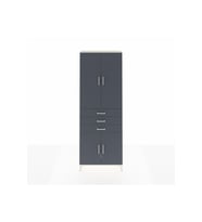 Arges Dolap 4 Raflı 3 Çekmeceli 4 Kapaklı 88x30x243 Aytaşı-Antrasit