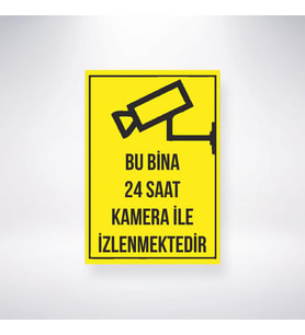 Bu Bina Kamera ile İzlenmektedir 21x28 Arkası Sticker