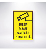 Bu Bina Kamera ile İzlenmektedir 21x28 Arkası Sticker