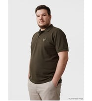 LC WAIKIKI Haki Polo Yaka Nakışlı Pike Erkek Tişört