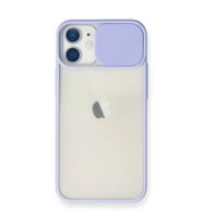 Apple İphone 11 Kılıf Palm Buzlu Kamera Sürgülü Silikon - Lila