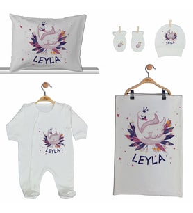 Pia Baby Gl 2201 İsme Özel Beşli Tulum Set