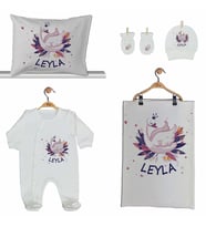 Pia Baby Gl 2201 İsme Özel Beşli Tulum Set