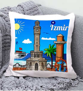 İzmir Tasarımlı Yastık