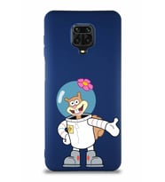 Xiaomi Redmi Note 9 Pro Soft Premier Kapak Sandy Tasarımlı Silikon Kılıf - Lacivert (Şeffaf)