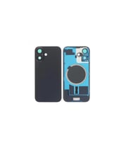 İphone 16 Arka Kapak Full Kamera Camlı (Pil Kapağı) - Magsafe Demirli - Siyah