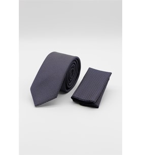 Lacivert-Sarı Desenli 6 Cm Kravat 1090255121
