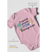 Teyzeye Özel Kısa Kollu Bebek Body %100 Pamuk